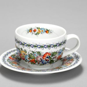 filiżanka kawa ręcznie malowane porcelana prezent zestaw porcelana opolska chodzież lubiana bolesławiec polska cepelia wzór opolski śląsk silesia opole opolskie opolskie dziouchy pyka art sztuka ludowa folklor