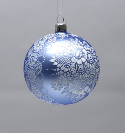 Blue bauble in the Opole pattern