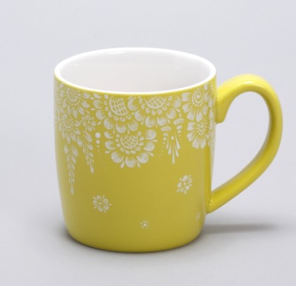 "Fleur" yellow mug