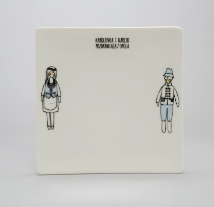 Square plate Karolinka and Karlik